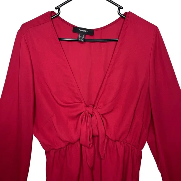 Forever 21 Plus Red Y2K Bell sleeve Baby doll top Fairy core Women Plus sz 2X - Picture 2 of 7